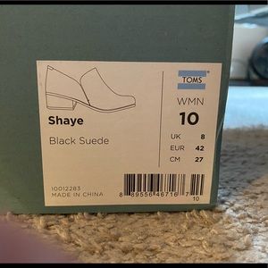 Toms Shaya Black Suede Shoe